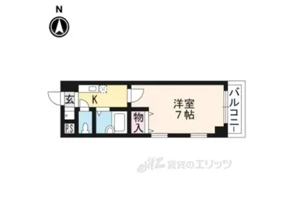 ベルやまだ(1K/3階)の間取り写真