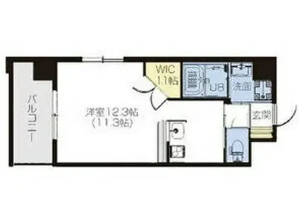 PHOENIX CLOVE TOMOI(1K/4階)の間取り写真