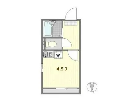 ノーザンロード蒲田(ワンルーム/1階)の間取り写真