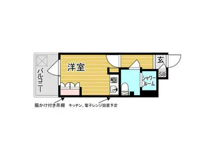 GSハイム元町(1K/10階)の間取り写真