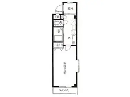 シャローム八田(1K/2階)の間取り写真