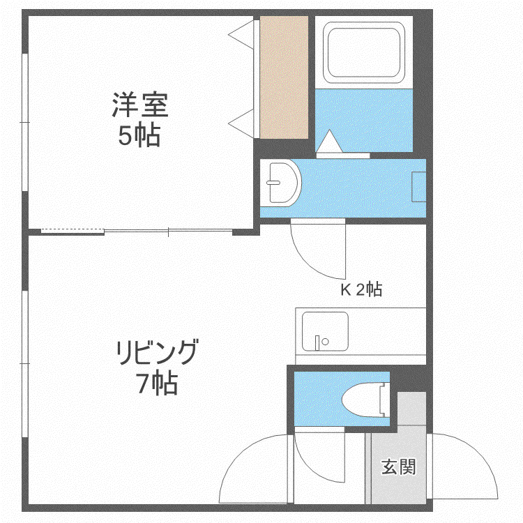 プルメリア栄通(1LDK/1階)の間取り写真