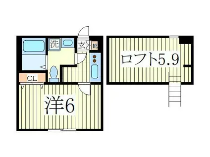 AO HAUOII 柏(1K/1階)の間取り写真