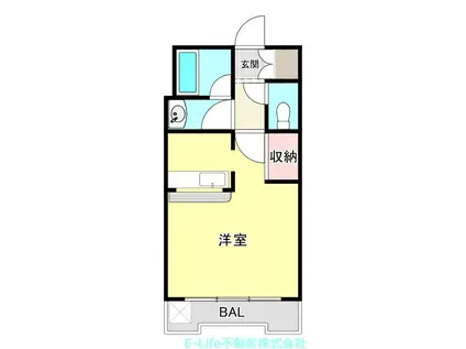 ラフォーレ21番館(1K/2階)の間取り写真