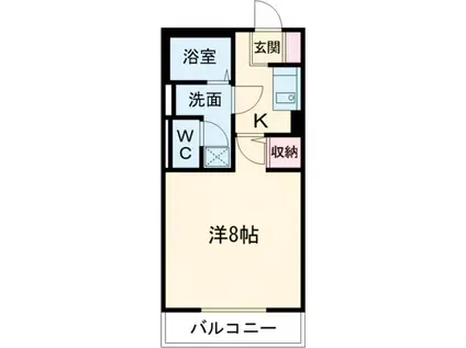 ボナールアークA(1K/1階)の間取り写真