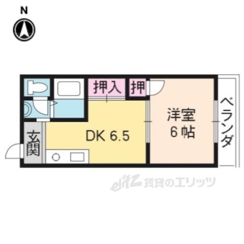 メゾン清風PARTⅡ(1DK/1階)の間取り写真