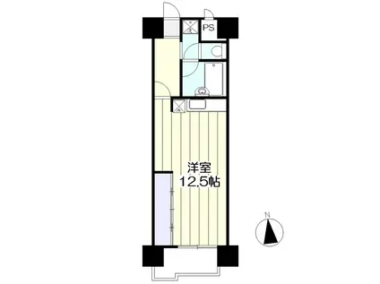 朝日プラザ東九番丁2(ワンルーム/3階)の間取り写真