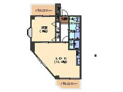 メゾン積(1LDK/1階)の間取り写真