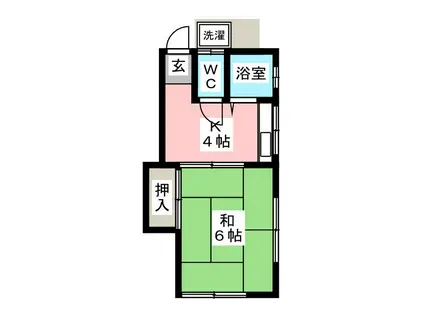 ハイム赤塚(1DK/1階)の間取り写真