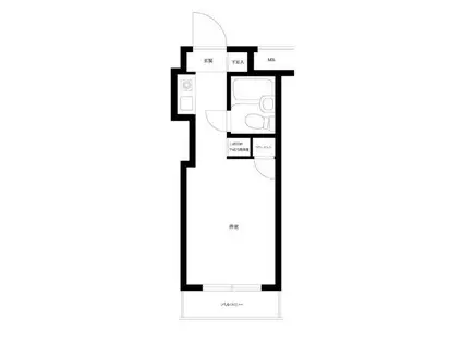 スカイコート品川第2(ワンルーム/2階)の間取り写真