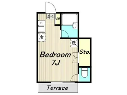 ドリームコート南平(ワンルーム/1階)の間取り写真