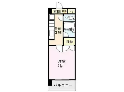 アンジェリカ(1K/2階)の間取り写真