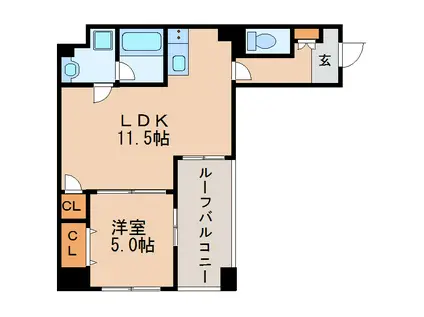 グレイス新栄(1LDK/5階)の間取り写真