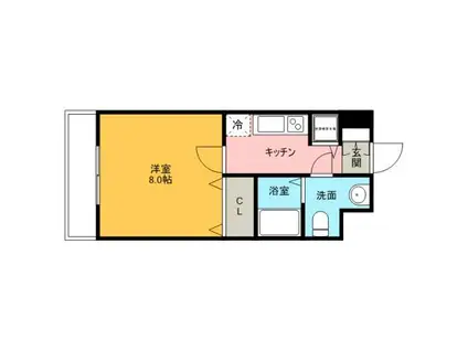 クリエイト三島(1K/3階)の間取り写真