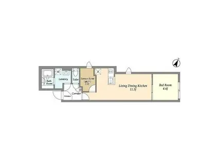 タスキスマート新大塚3(1SLDK/2階)の間取り写真