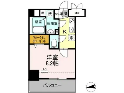 レガーロ仙台駅東(1K/5階)の間取り写真