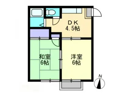 メゾンド七隈II(2DK/1階)の間取り写真