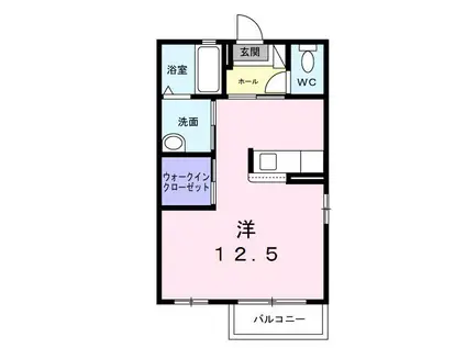 イーマール(ワンルーム/2階)の間取り写真