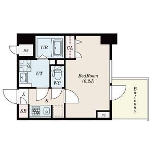 S-RESIDENCE新大阪RISH(1K/13階)の間取り写真