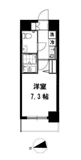 ルート相模大塚(1K/3階)の間取り写真