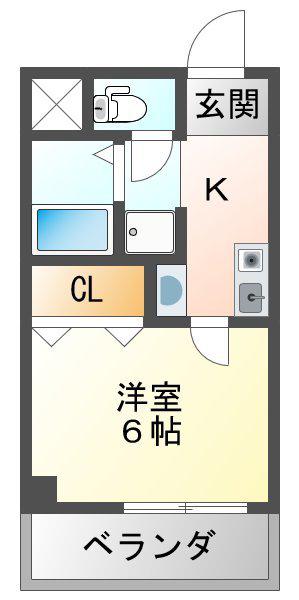 MY尼崎(1K/5階)の間取り写真