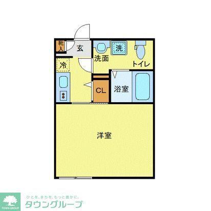 アベニール大和(1K/3階)の間取り写真