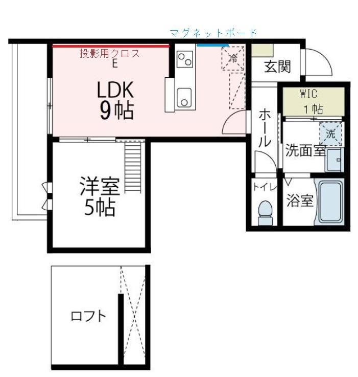 BAUHAUS2(1LDK/2階)の間取り写真