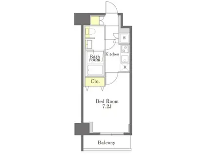 DIMUS勝どき(1K/5階)の間取り写真