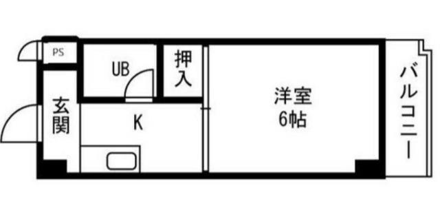 コーポアビコ(1K/5階)の間取り写真