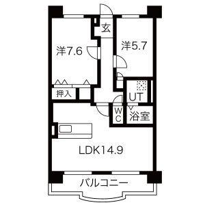 LABOLSON(2LDK/2階)の間取り写真