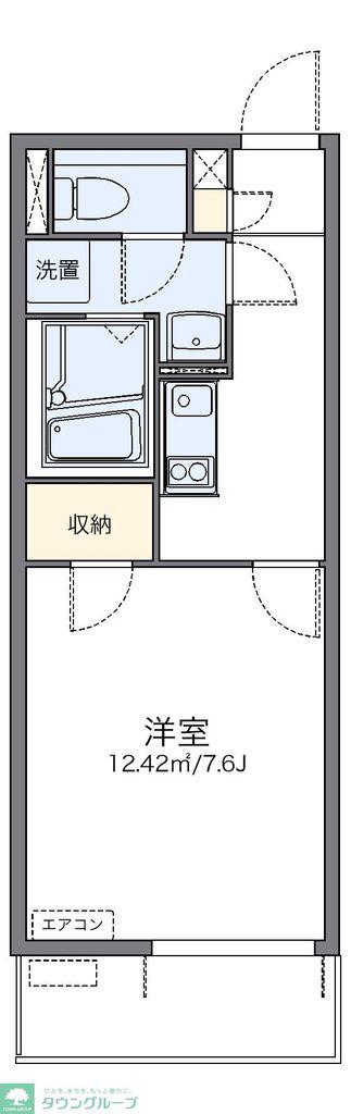 レオネクストル ソレイユ(1K/2階)の間取り写真