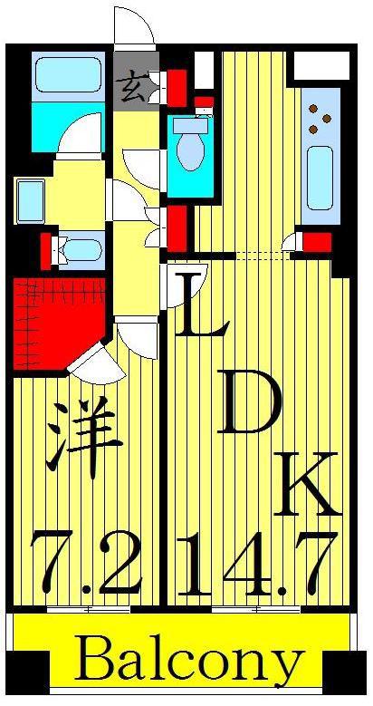 CITYPLACEAYASE(1LDK/7階)の間取り写真