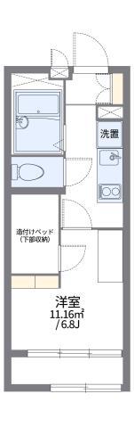 レオパレスエイト(1K/1階)の間取り写真