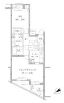 MFPRコート代官山(1LDK/1階)の間取り写真