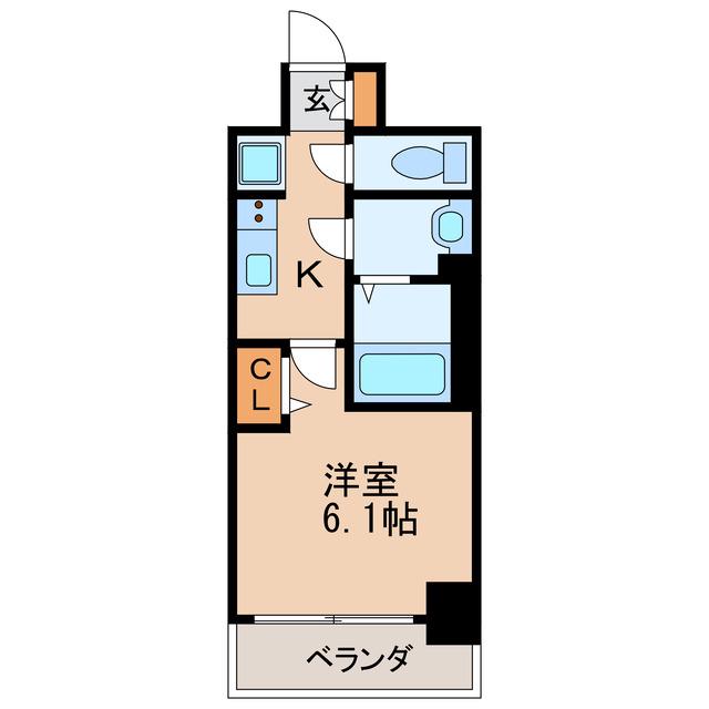 プレサンス丸の内アドブル(1K/5階)の間取り写真