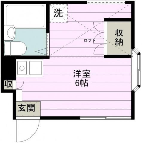 ブランメゾン上福岡(ワンルーム/1階)の間取り写真