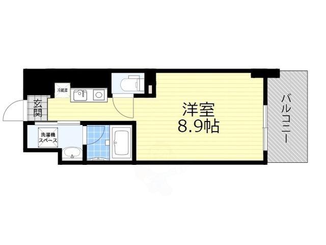 N RESIDENCE 新今宮(ワンルーム/9階)の間取り写真