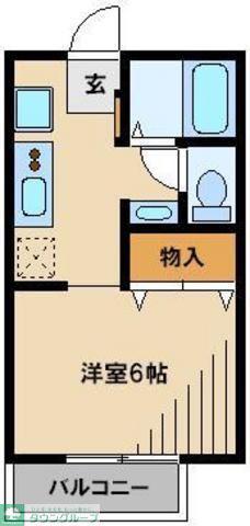 サンライズタウンK(1K/2階)の間取り写真