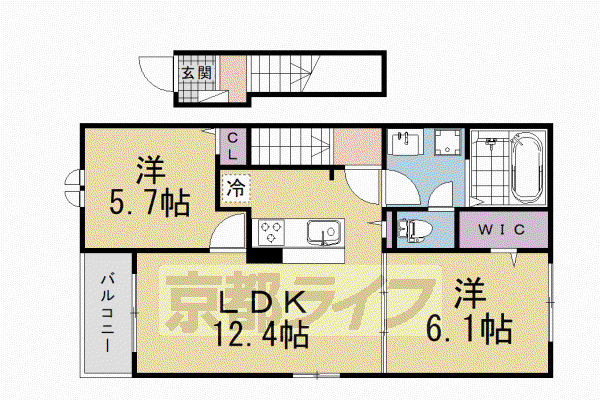 メゾン ブリアン(2LDK/1階)の間取り写真