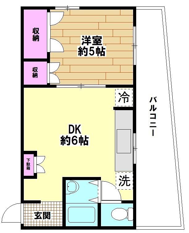 サニーコートU(1DK/3階)の間取り写真