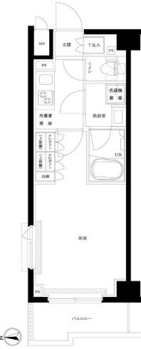 ルーブル西高島平(1K/3階)の間取り写真