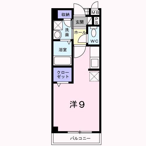ベル アルモニー1番館(1K/2階)の間取り写真