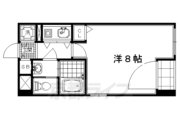 北山グランドビル(1K/5階)の間取り写真