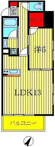 アーク柏レジデンス(1LDK/5階)の間取り写真