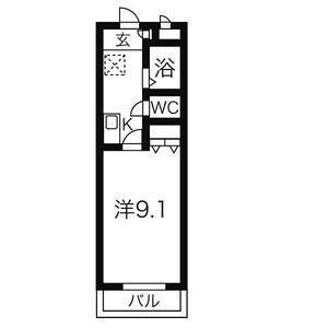 エスパシオ(1K/2階)の間取り写真