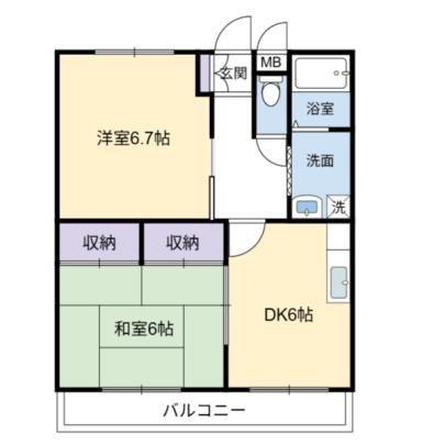 冨田マンション(2DK/3階)の間取り写真