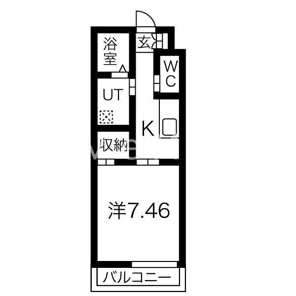 パロス垂水旭が丘(1K/1階)の間取り写真