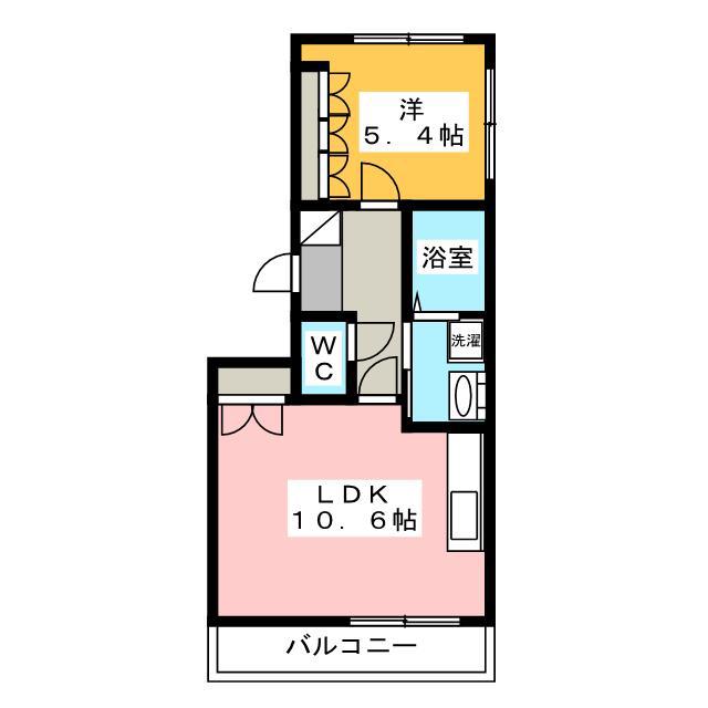 ヴィラシェトワ(1LDK/1階)の間取り写真