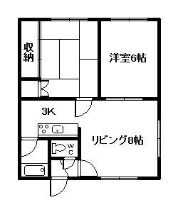 スマイル大雪(2LDK/1階)の間取り写真