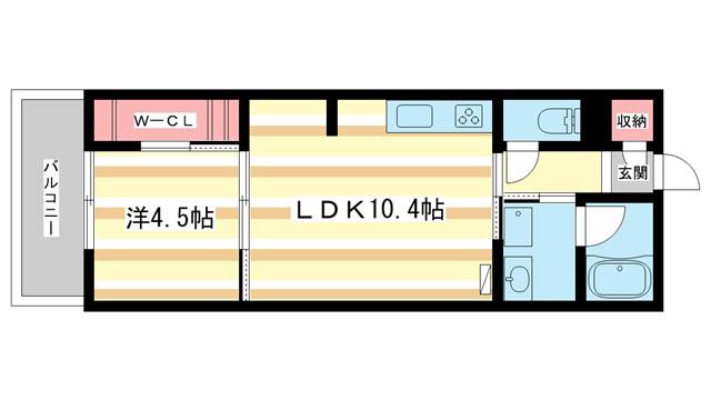 SHAMAISON FORESTAII(1LDK/2階)の間取り写真